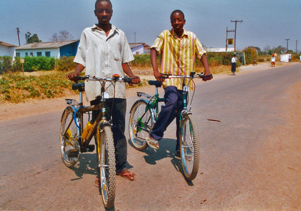 (2001) Musole, Kabwe, Zambia; twin brothers with bicycles